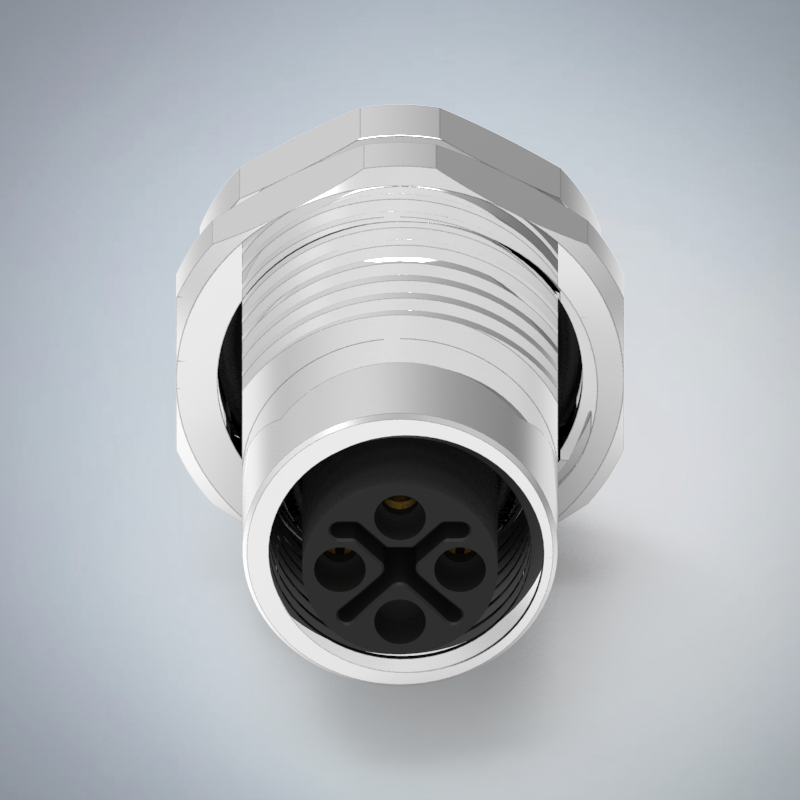 M12-3P(F)S CODE前鎖板焊線式防水連接器(M16*1.5)_HGF2-M1203P-139-11