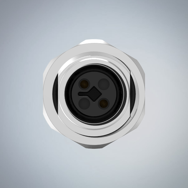 M12-2P(F)T CODE前鎖板焊線式防水連接器(M16*1.5)_HGF2-M1202P-81-11