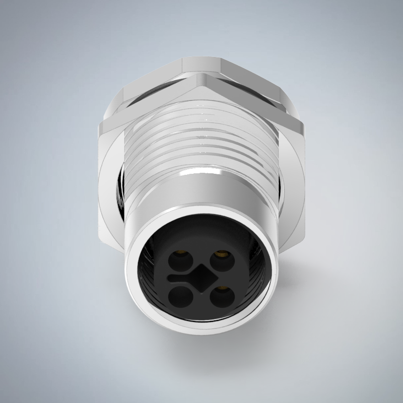 M12-3P(F)T CODE前鎖板焊線式防水連接器(PG9)_HGF2-M1203P-146-11