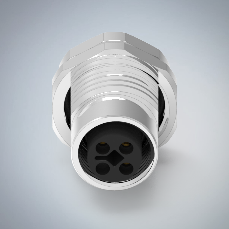 M12-3P(F)T CODE前鎖板焊線式防水連接器(M16*1.5)_HGF2-M1203P-141-11