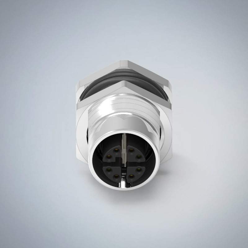 M12-8P(F)X CODE前鎖板插板式防水連接器(PG9)_HGF2-M1208P-55-11