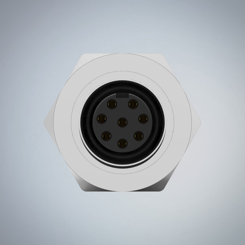 M12-8P(F)A CODE後鎖板插板式防水連接器(PG9)_HGF2-M1208P-60-11