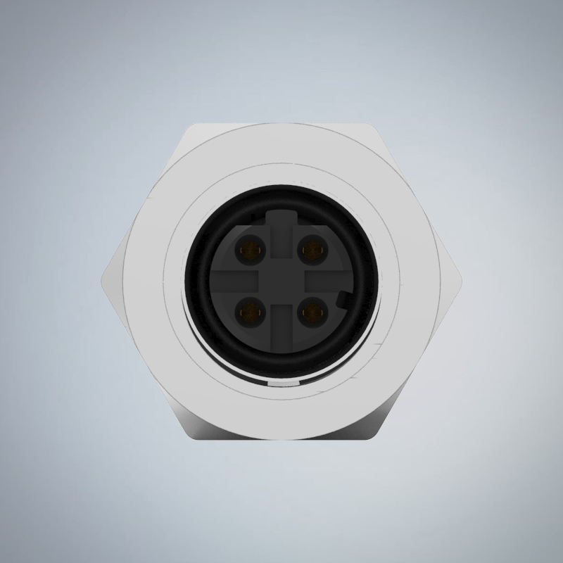 M12-4P(F)D CODE後鎖板插板式防水連接器(PG9)_HGF2-M1204P-129-11