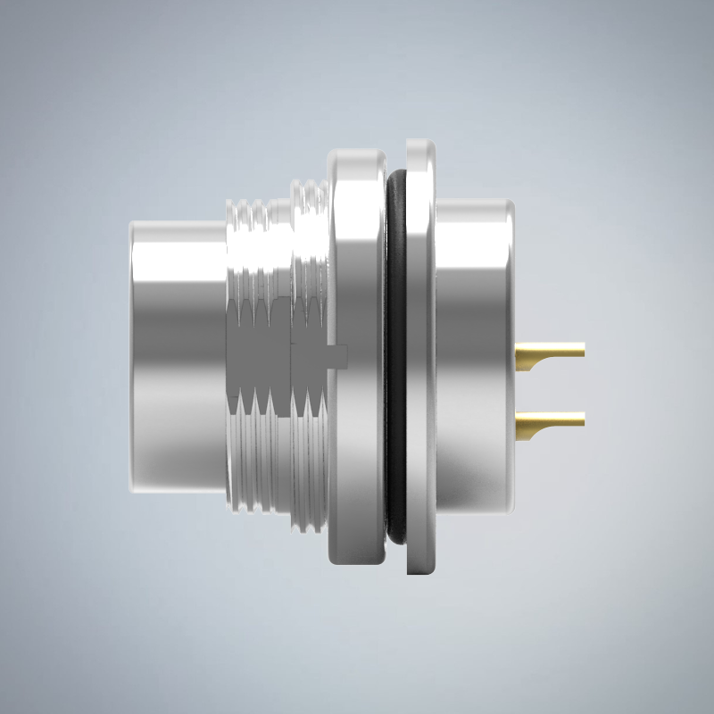 M16-3P(M)前鎖板焊線式防水連接器(M18*0.75)_HGM2-M1603P-15-11