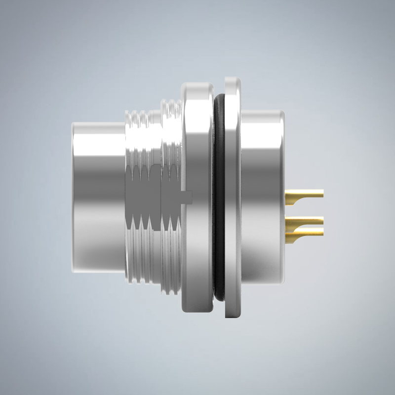 M16-5P(M)前鎖板焊線式防水連接器(點位B)(M18*0.75)_HGM2-M1605P-24-11