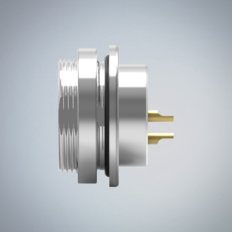 M16-3P(F)前鎖板焊線式防水連接器(M18*0.75)_HGF2-M1603P-07-11