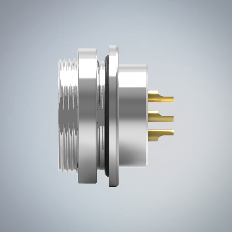 M16-7P(F)前鎖板焊線式防水連接器(M18*0.75)(點位A)_HGF2-M1607P-13-11