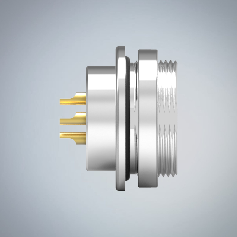 M16-7P(F)前鎖板焊線式防水連接器(M18*0.75)(點位A)_HGF2-M1607P-13-11