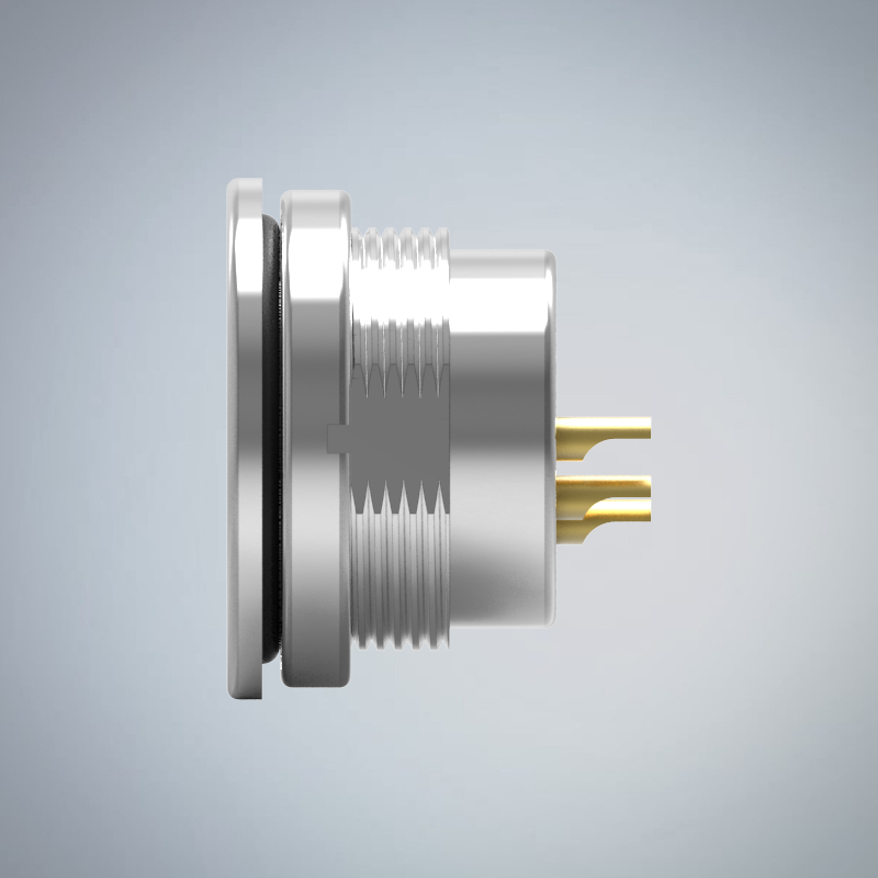 M16-5P(F)後鎖板焊線式防水連接器(點位B)(M18*0.75)_HGF2-M1605P-19-11