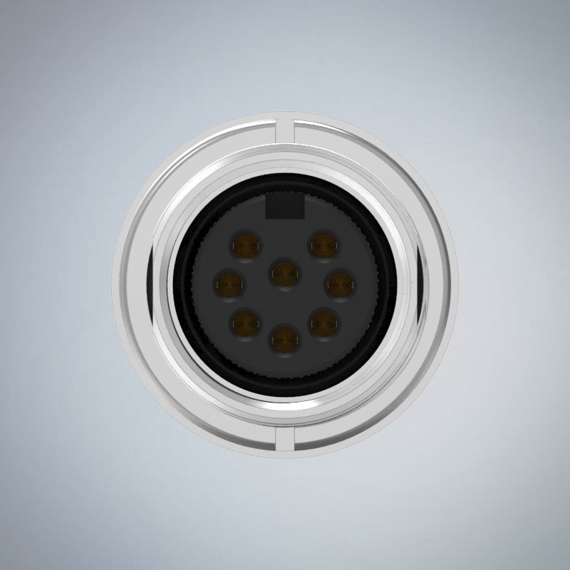 M16-8P(F)前鎖板插板式防水連接器(M18*0.75)_HGF3-M1608P-02-11