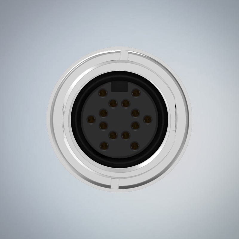 M16-14P(F)前鎖板插板式防水連接器(M18*0.75)_HGF2-M1614P-01-11