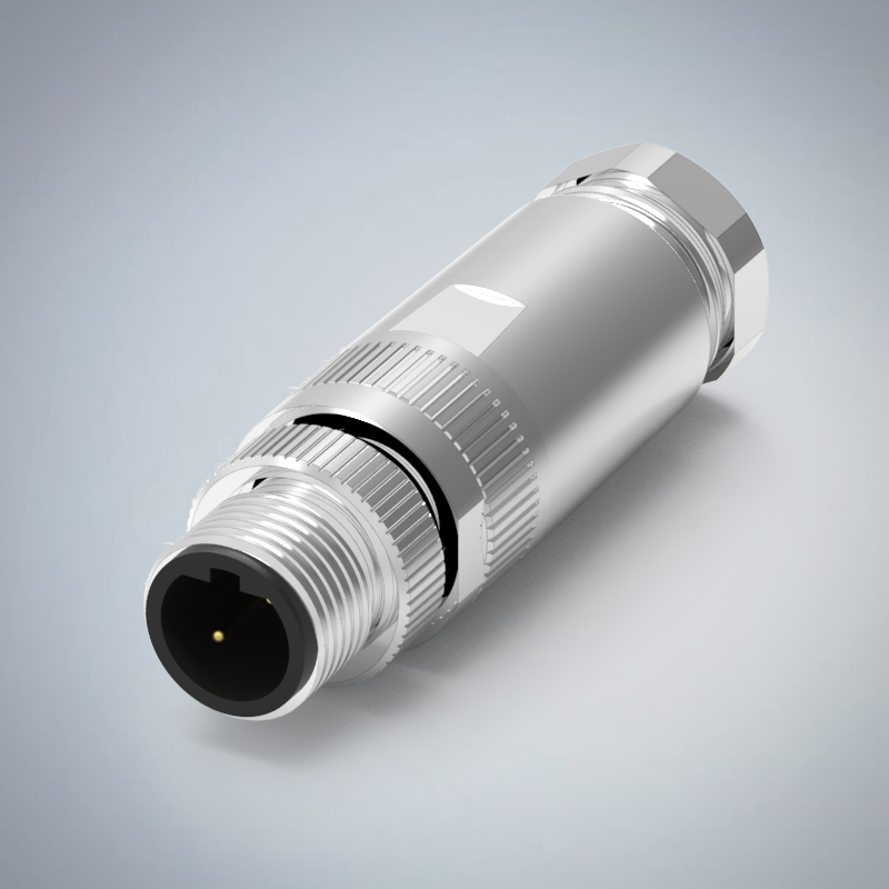 M12-2P(M)B CODE金屬組裝式防水連接器_HGM2-M1202P-67-11