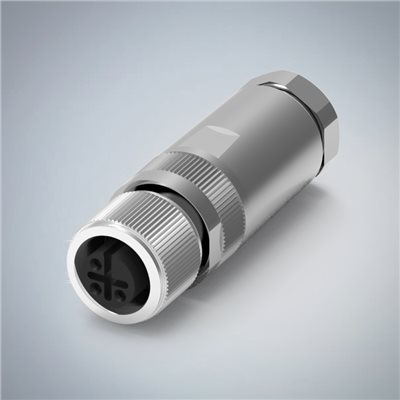 M12-3P(F)A CODE金屬組裝式防水連接器(右塞孔)