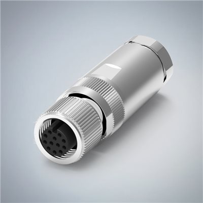M12-12P(F)A CODE金屬組裝式防水連接器
