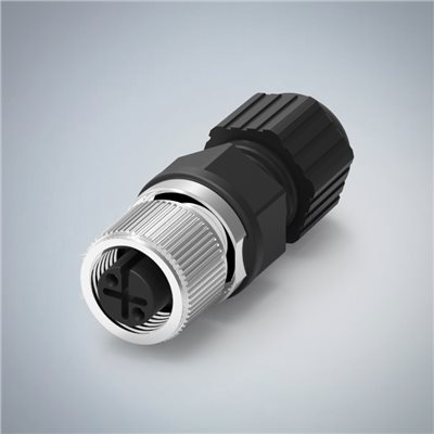 M12-2P(F)A CODE塑膠組裝式防水連接器(左上右下)