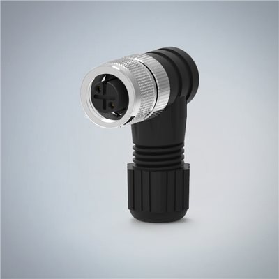 M12-2P(F)A CODE 90度塑膠組裝式防水連接器(左上右下)
