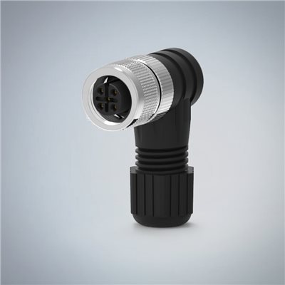 M12-5P(F)A CODE90度塑膠組裝式防水連接器