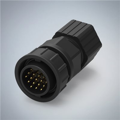 D SIZE-18P(F/M)快鎖半牙組裝式防水連接器