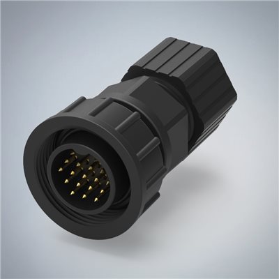 D SIZE-18P(F/M)螺牙全牙組裝式防水連接器