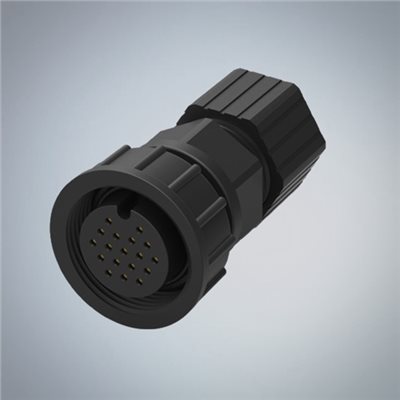 D SIZE-18P(F)螺牙全牙組裝式防水連接器