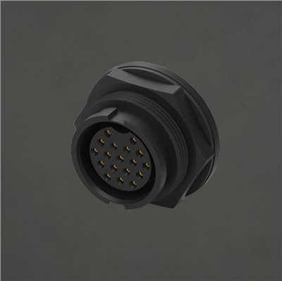 D SIZE-18P(M/F)半牙板端前鎖焊線式