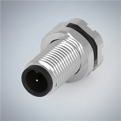 M5-2P(M)板端前鎖焊線式防水連接器