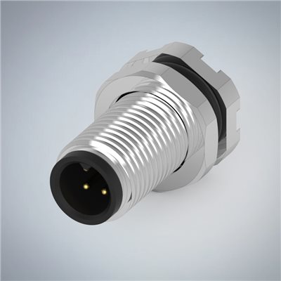 M5-4P(M)板端前鎖焊線式防水連接器