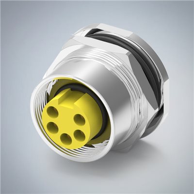 M23-5P(F)板端前鎖插板式防水連接器