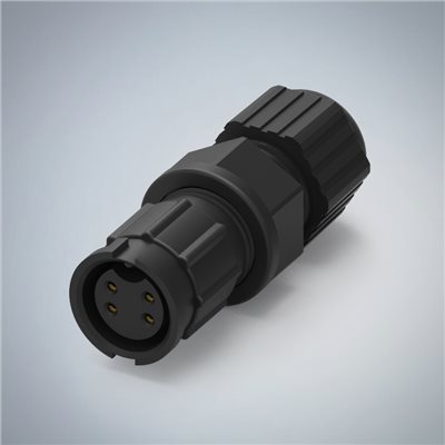 B SIZE-4P(M/F)快鎖半牙組裝式防水連接器(5A)