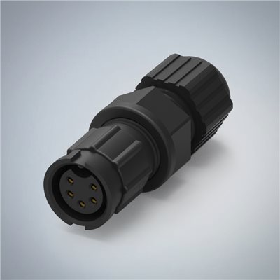 B SIZE-5P(M/F)快鎖半牙組裝式防水連接器(5A)