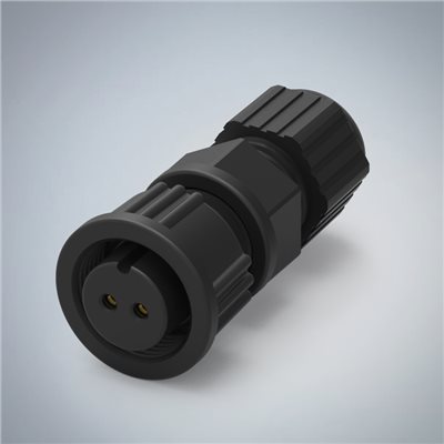 B SIZE-2P(F)螺牙全牙組裝式防水連接器(10A)