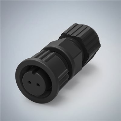 B SIZE-2P(F)螺牙全牙組裝式防水連接器(5A)