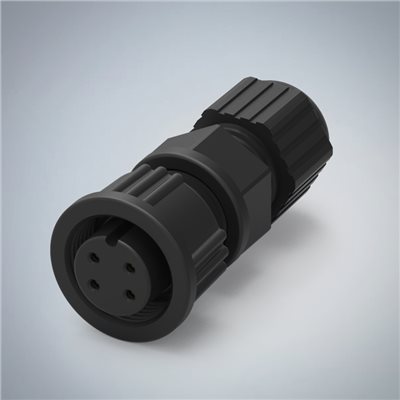 B SIZE-4P(F)螺牙全牙組裝式防水連接器(5A)