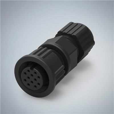 B SIZE-12P(F)螺牙全牙組裝式防水連接器(2A)