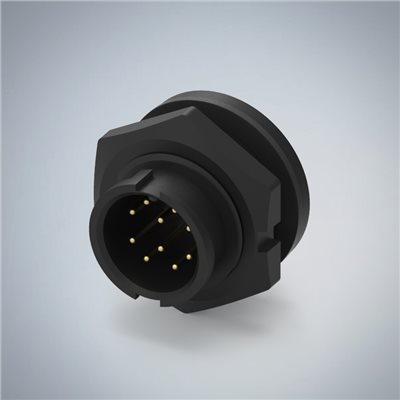 B SIZE-10P(M)快鎖半牙板端前鎖插板式防水連接器(5A)