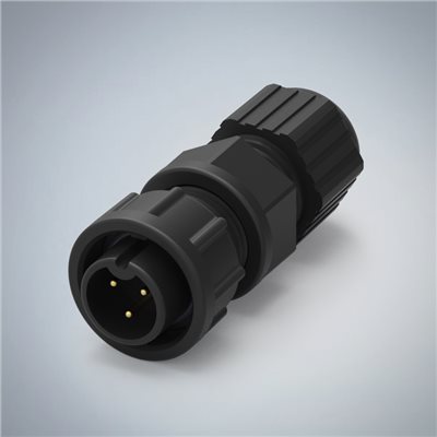 B SIZE-3P(F/M)快鎖半牙組裝式防水連接器(5A)