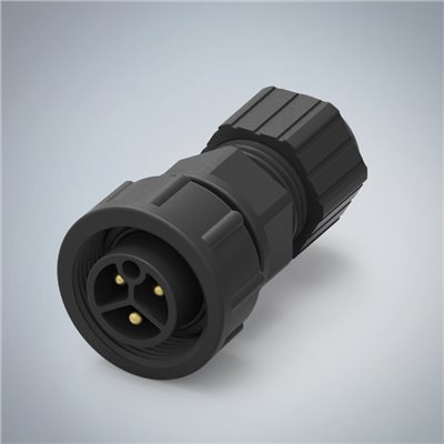 C SIZE-3P(F/M)螺牙全牙組裝式防水連接器(20A)