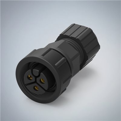 C SIZE-3P(F)螺牙全牙組裝式防水連接器(20A)(三防呆)