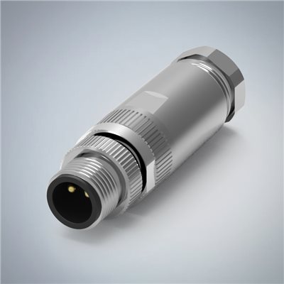 M12-2P(M)A CODE金屬組裝式防水連接器(大電流)