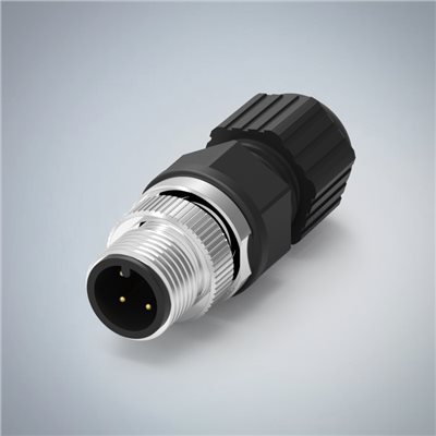 M12-3P(M)A CODE塑膠組裝式防水連接器(右塞孔) 