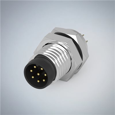 M8-8P(M)板端前鎖焊線式防水連接器
