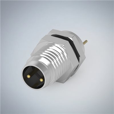 M8-2P(M)板端前鎖插板式防水連接器