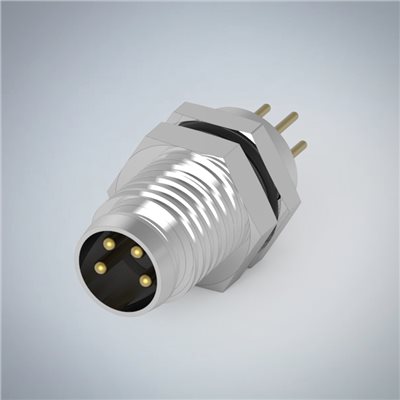 M8-4P(M)板端前鎖插板式防水連接器
