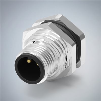 M12-2P(M)A CODE大電流前鎖板焊線式