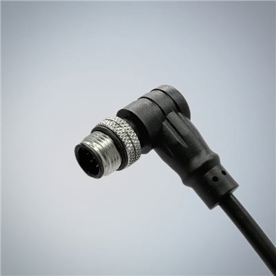 M12(M)90度射出成型防水連接線材(A CODE)