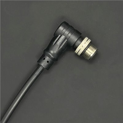 M12(M)90度射出成型防水連接線材(A CODE)
