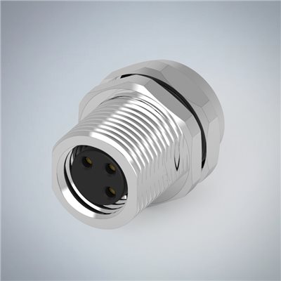 M8-3P(F)板端前鎖焊線式防水連接器