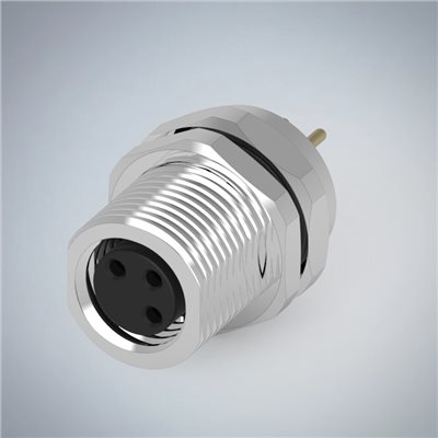 M8-3P(F)板端前鎖插板式防水連接器