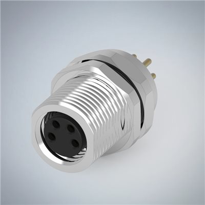 M8-4P(F)板端前鎖插板式防水連接器