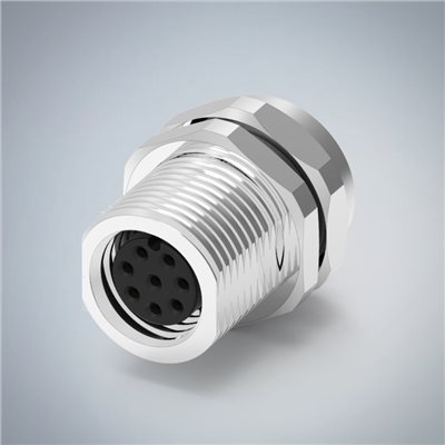 M8-8P(F)板端前鎖插板式防水連接器 